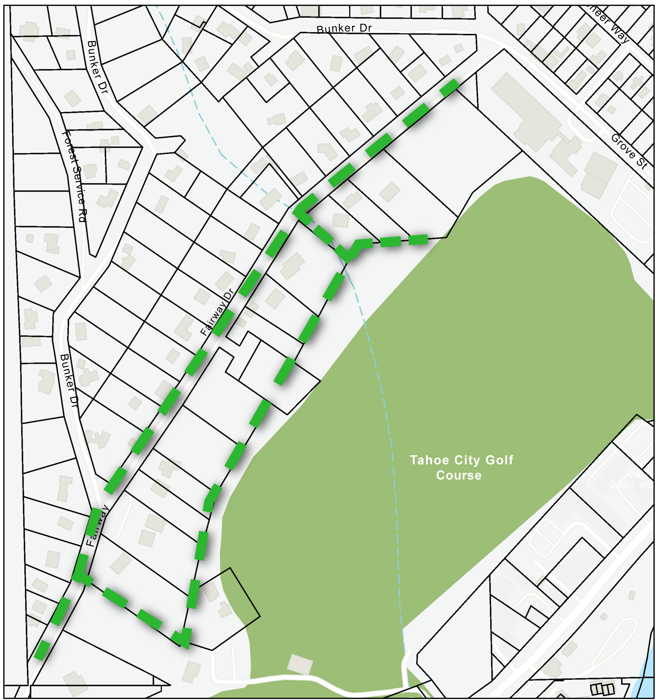 Map of the 2026 sewer project - for assistance call 530-580-6291